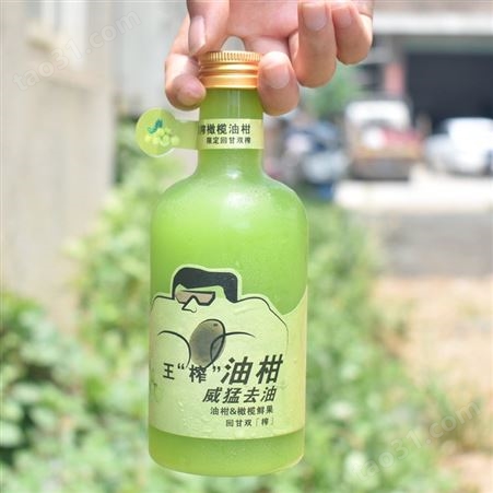 喜茶创意伏特加瓶网红果汁瓶饮料奶茶瓶油柑瓶加厚带盖