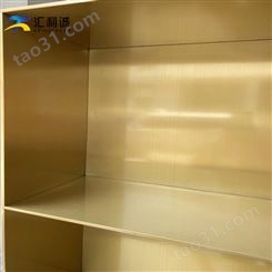不锈钢组合背景柜 美式金色不锈钢储物壁龛装饰柜定制