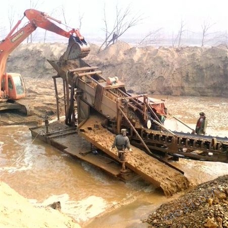 河滩河道砂金开采黄金机械 金矿尾矿处理回收设备