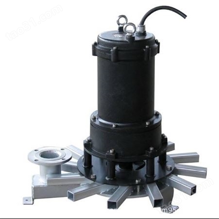 电压380V 铸件式自吸潜水曝气机 水平曝气流曝气