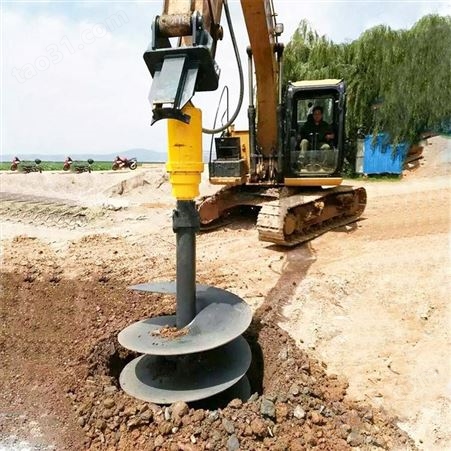 通汇供应挖机螺旋钻机 液压动力头打桩机线杆挖坑钻机