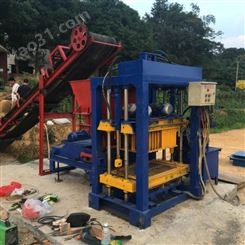 柬埔寨液压砖机小型水泥免烧砖机 建筑工程混凝土砌块机
