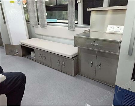 厂家直供医疗体检采血车座椅304不锈钢置物柜洛阳乾昊