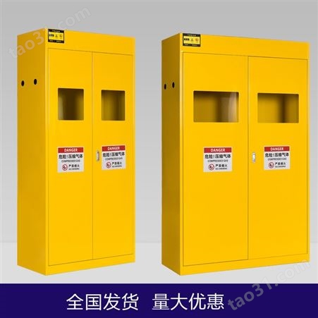 氮气氧气氩气存储柜 供应防爆型气瓶柜 单双瓶气瓶柜