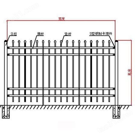 定制热镀锌小区护栏户外庭院栅栏锌钢围墙围栏铁艺栏杆室外家用