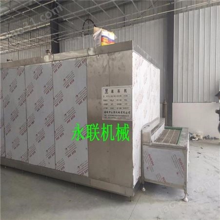 永联饺子速冻机 超低温隧道式面食速冻机 连续式不锈钢单冻机