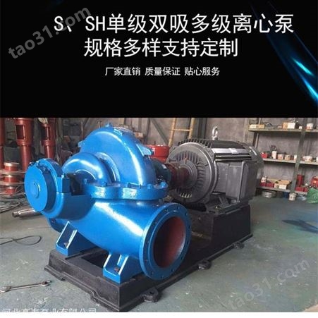 150S50A双吸式水泵直销 高泰泵不阻塞双吸泵
