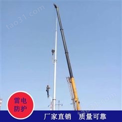 山东潍坊避雷塔安装 GH-2避雷塔 11米GH钢管避雷塔厂家伟信定制