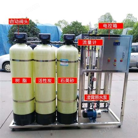 反渗透设备2T-全自动RO直饮水贵阳厂家定制双极EDI超纯水设备