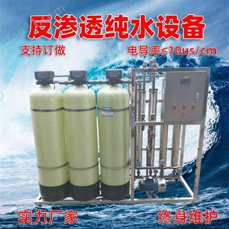 反渗透设备2T-全自动RO直饮水贵阳厂家定制双极EDI超纯水设备