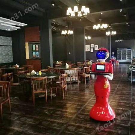 中国红（中国蓝）旗袍智能送餐机器人 中煤供应智能送餐机器人