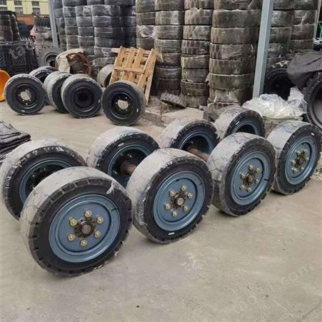 奇宇拖车实心轮胎 载重牵引平板车轮胎车轴车轮