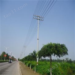 四回路24米输电钢杆 输变电线路钢杆 架线终端钢杆10kv
