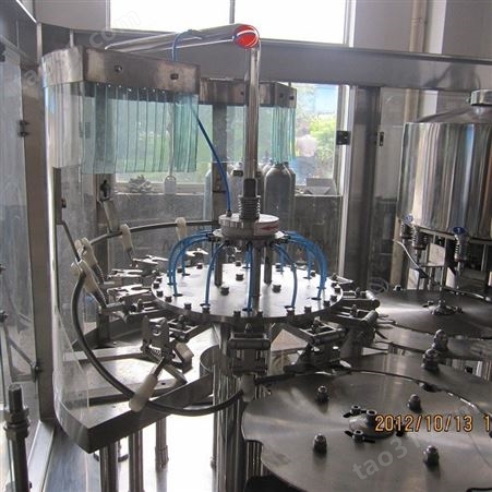 XGF40-40-12酒水灌装机生产线果汁灌装机洗灌封三合一