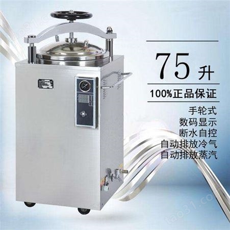 滨江LS-50/75HD立式压力蒸汽灭菌器 天津灭菌器