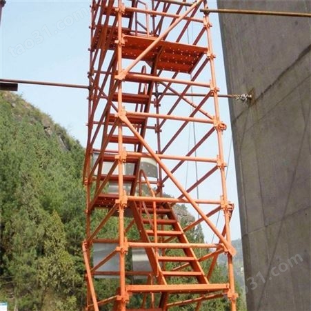 建筑路桥施工安全爬梯 基坑建筑网爬梯 爬梯护笼 拆卸式爬梯 分布式箱式安全爬梯