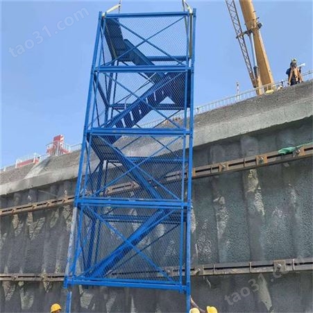 水塔施工安全梯笼 拼装式安全梯笼 重基坑梯笼 长期定制 桥梁施工安全爬梯