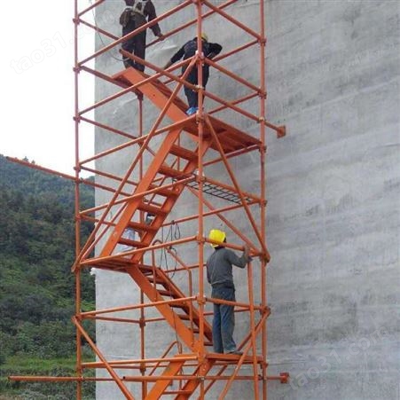 桥梁施工梯笼 爬梯 建筑施工安全爬梯 基坑爬梯