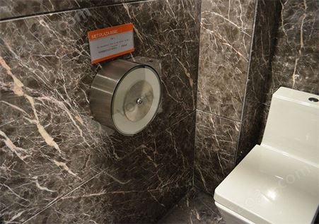 福伊特圆形钢化玻璃卷纸盒SZ-8629公共卫生间不锈钢纸巾盒 厕纸架