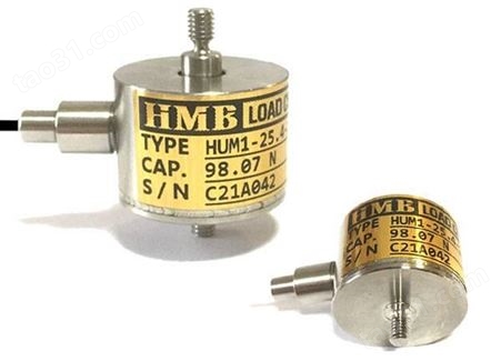 日本HMB小型测力传感器HZS3M-20-5N，HZS3M-20-1000N小型柱式传感器