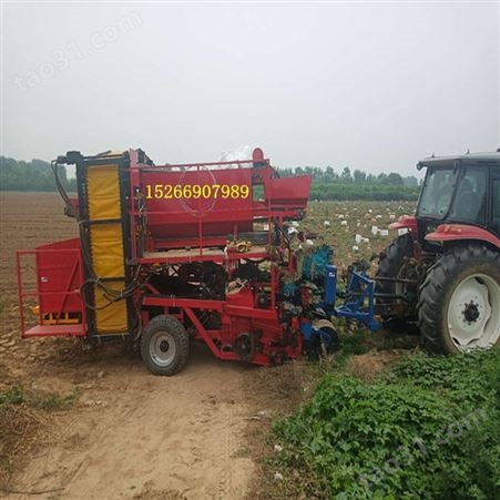 新型吨包红薯收获机 农用拖拉机牵引式土豆联合收获机wzj