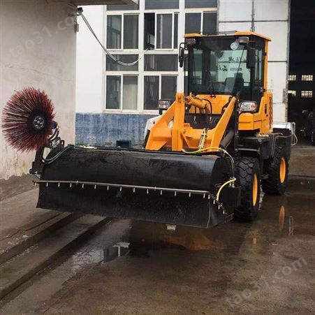 亚欧棕熊X930 滚刷式铲车扫地机 工地清扫机 装载机改扫地车定制