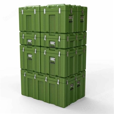 滚塑箱物资储备空投箱 军绿色运输滚塑箱 战备箱，菲富利滚塑加工