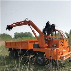 挖沙专用自卸车 10吨车载是农用挖掘机 液压轮式农用随车挖厂家