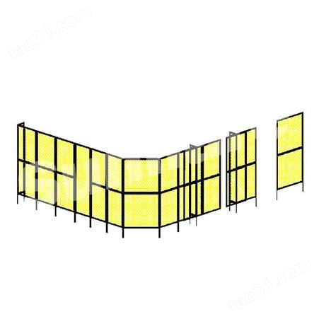 车间生产仓库铝合金隔断 透明亚克力围栏屏风定制 铝型材围栏