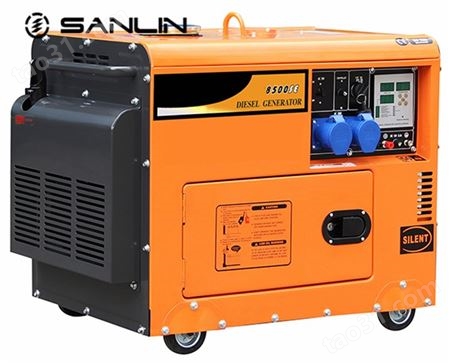 柴油发电机HS7500T 6KW柴油发电机 家用应急带空调 项目供货 6KW小型移动柴油发电机