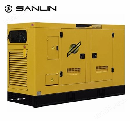 柴油发电机 三相380V发电机 150KVA移动式发电机 SANLIN工厂机房备用三相电源