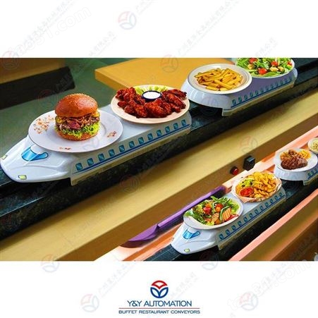 上下轨道送餐设备_新干线送餐设备_智能机器送餐设备_自助餐送餐传送设备