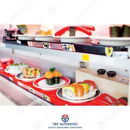 有轨自动送餐机械_智能送餐机器人_机器化出餐_广州昱洋智能餐厅设备定制