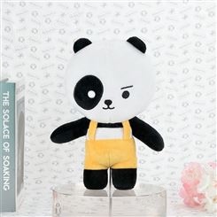 大熊猫公仔玩具定制 动物园林卡通毛绒玩偶 活动PP棉玩具娃娃 企业吉祥物定制