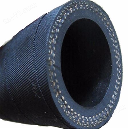 腾旭水泥厂卸灰胶管 黑色高耐磨卸灰橡胶管 螺旋钢丝增强
