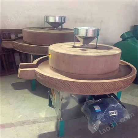 湖南Φ800型石磨豆腐机 豆腐坊专用石磨 青石磨盘磨浆机 中远原味老豆腐机