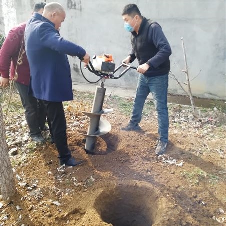 植树便捷式挖坑机 汽油农用挖坑机 单人挖坑机