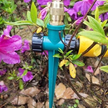 园林园艺自动旋转喷水喷头-360度灌溉草坪花园喷头