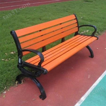 定制 木质长椅 公园等候椅 塑木长条座凳