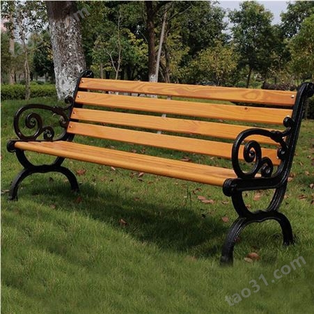 公园小区塑木平椅子 广场长凳子 生产加工 防腐木公园椅 木质靠背座椅