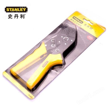 史丹利工具B系列裸端子压接钳 长190MM 范围1.25-6MM2 84-852-22 STANLEY工具