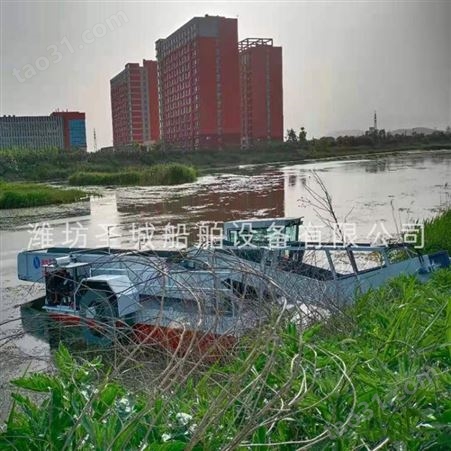 市政环卫保洁船 自动清理河道水葫芦设备 明轮推进水面除草船