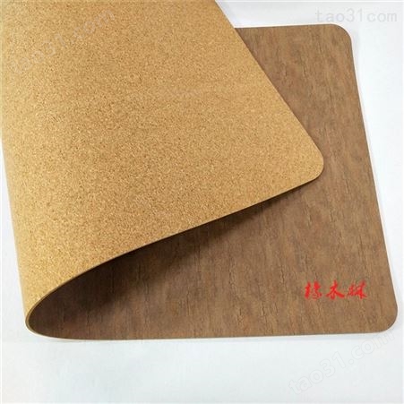 软木皮革鼠标垫双面花色软木桌垫 丝印LOGO办公软木垫批发