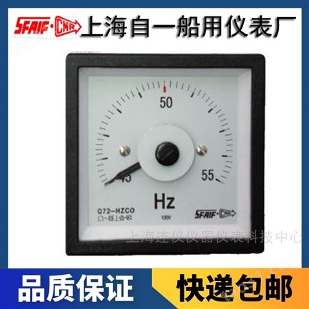 上海自一船用仪表有限公司Q96D-HC双路频率表