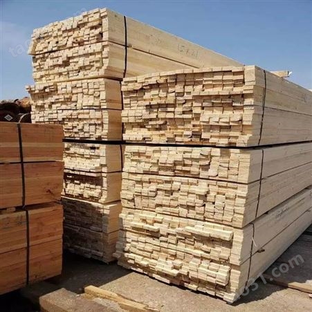 白松木方 4米规格木方建筑木方 工地建筑木方料工程木方条_呈果木业