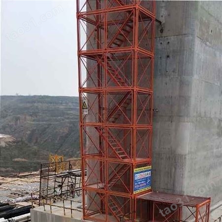 聚力 安全梯笼  施工框架式梯笼 重型封闭式安全梯笼 桥墩施工梯笼 