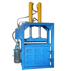 工厂铝屑铁粉压块机 秸秆木皮液压打包机 铁条铁桶压扁机