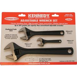 英国进口KENNEDY磷化活动扳手活络扳手套装 克伦威尔工具