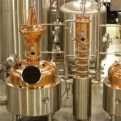 厂家定做直销紫铜蒸馏机器 葡萄酒果酒白兰地蒸馏器酿酒配套设备